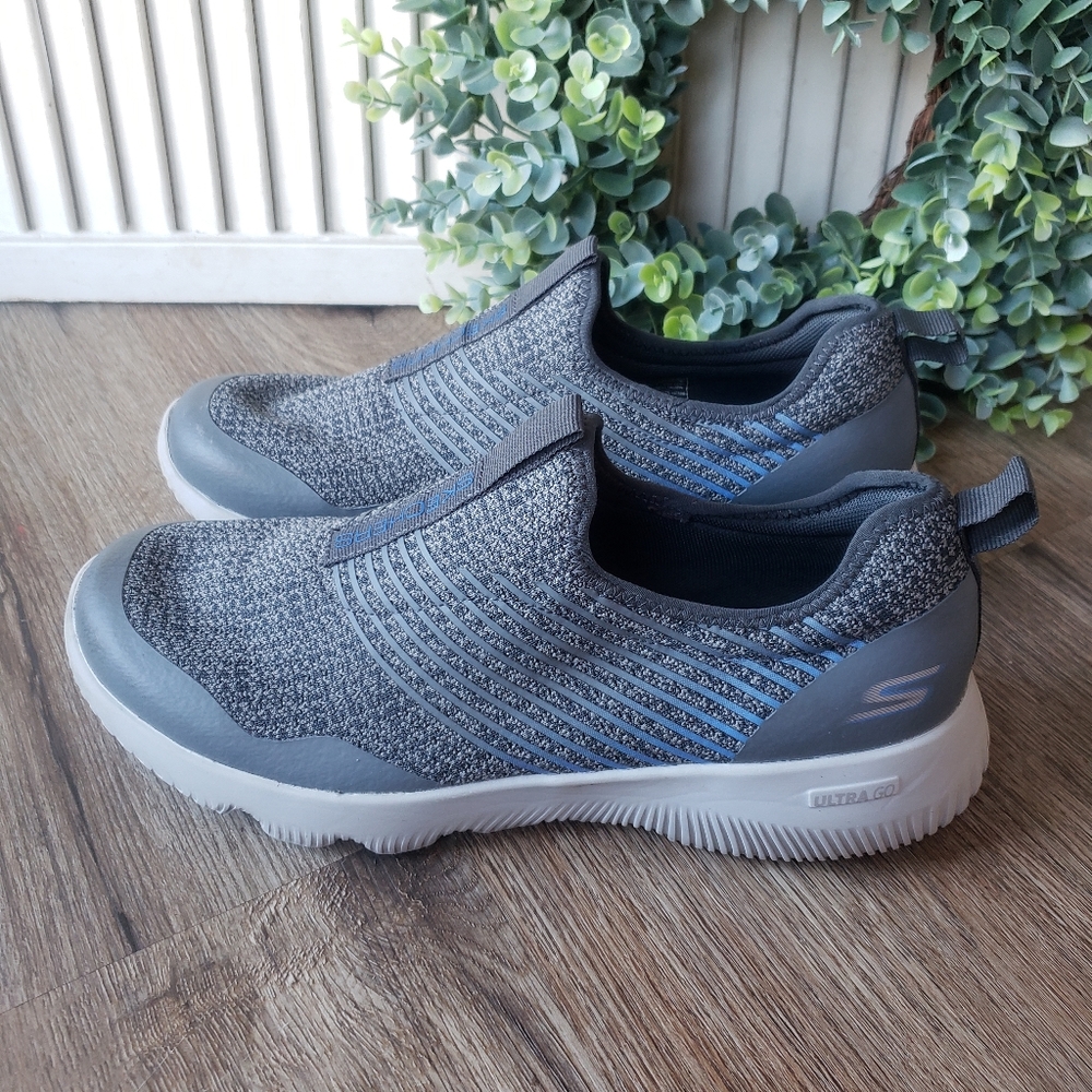 Skechers GOrun Focus Raptor Gray Slip On Sneakers Men's Size 8.5